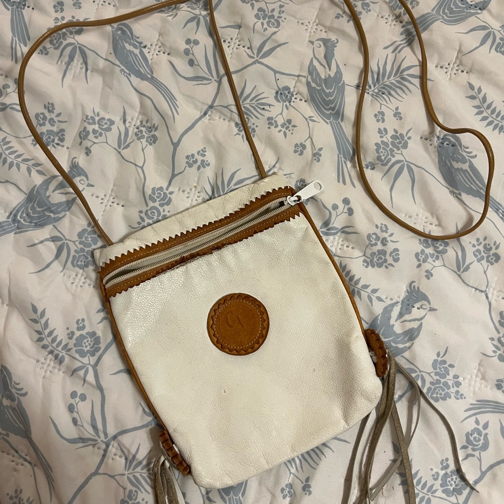 Carlos Falchi vintage white leather purse